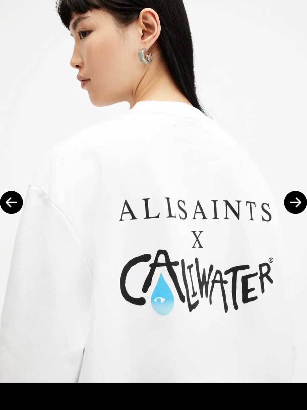 AllSaints Caliwater relaxed fit Sweatshirt, NWT, oversized. Unisex.